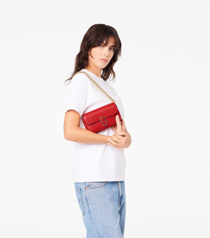 Torba Crossbody Damskie Marc Jacobs J Marc Mini Czerwone | 20MDBKPXS