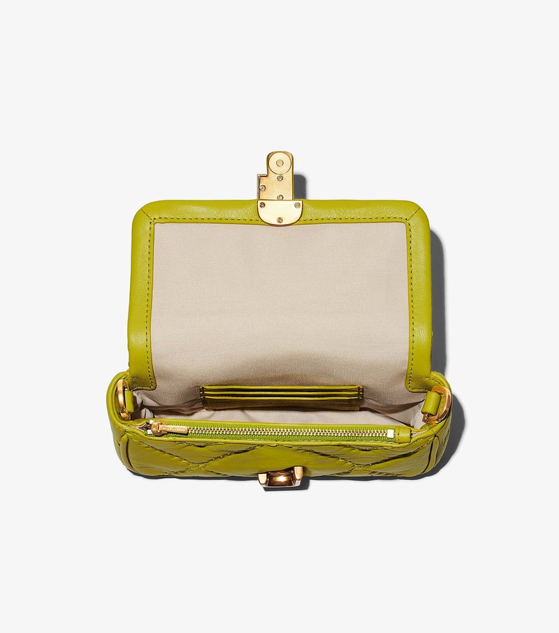 Torba Crossbody Damskie Marc Jacobs Pikowana Skórzane J Marc Mini Zielone | 06XILGBRM