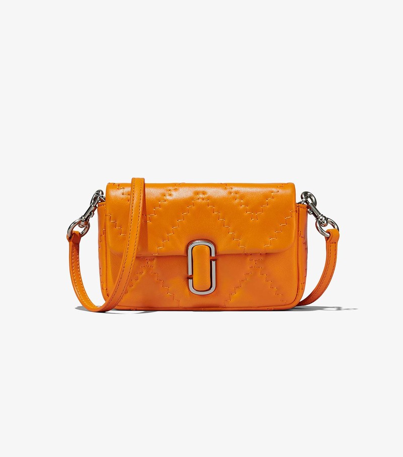 Torba Crossbody Damskie Marc Jacobs Pikowana Skórzane J Marc Mini Pomarańczowe | 13TWYHAEV