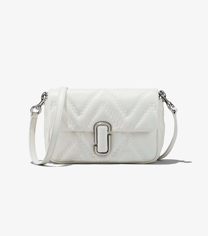 Torba Crossbody Damskie Marc Jacobs Pikowana Skórzane J Marc Białe | 21KULQXED