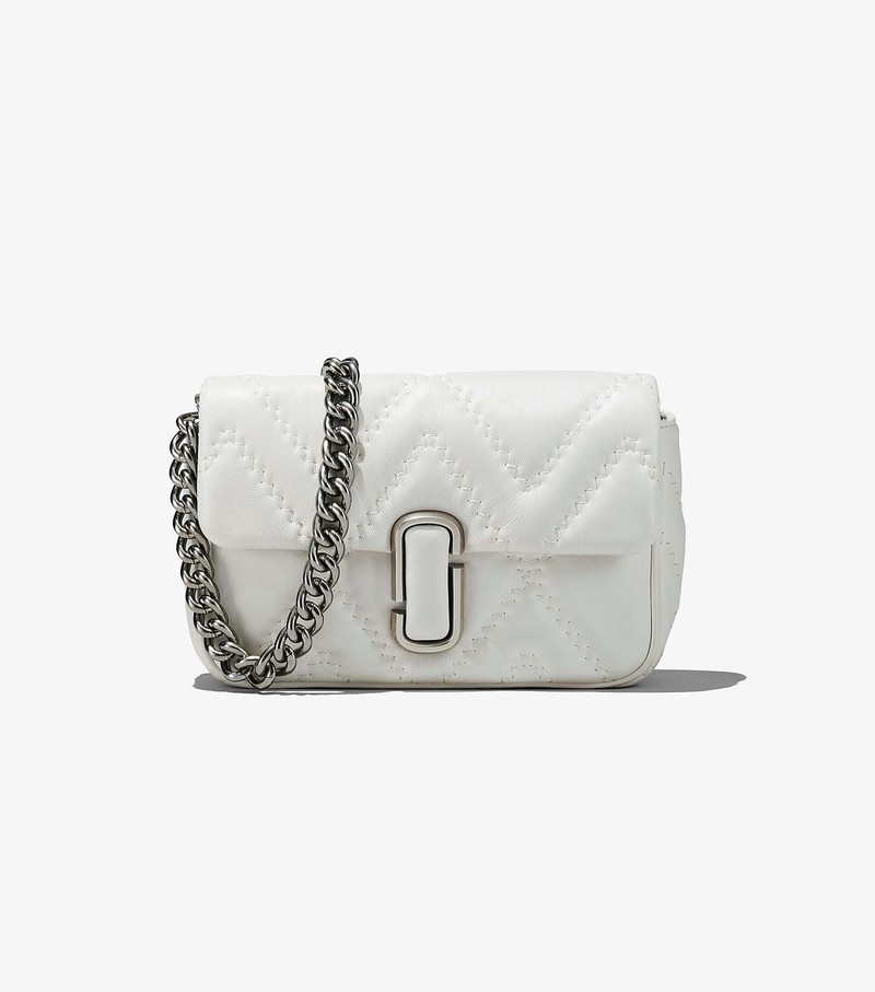 Torba Crossbody Damskie Marc Jacobs Pikowana Skórzane J Marc Białe | 21KULQXED