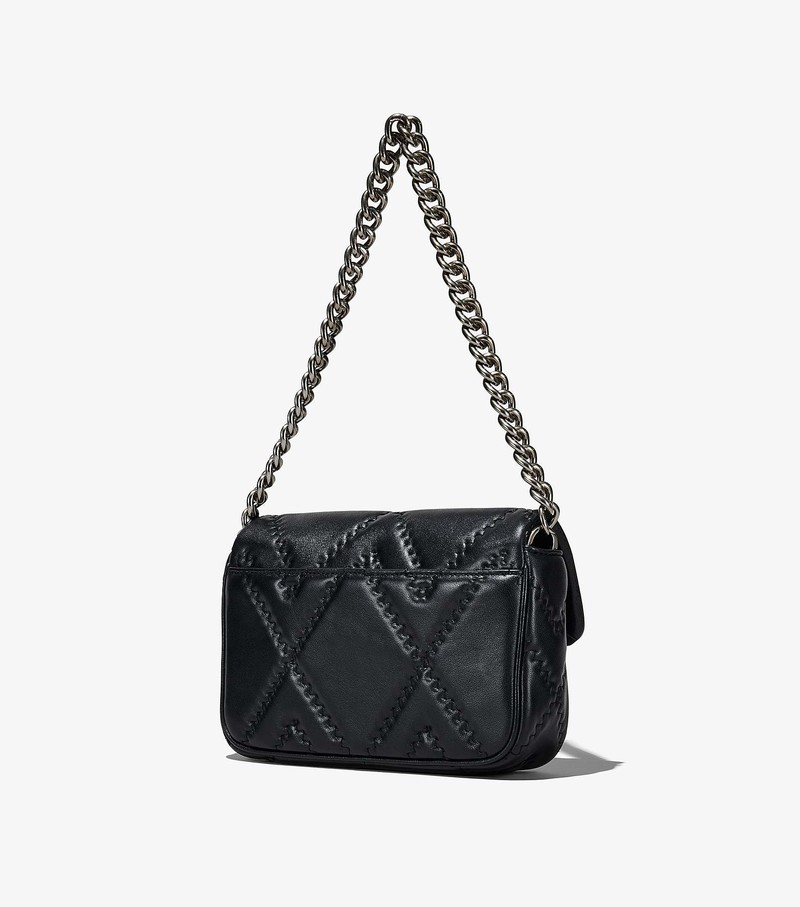 Torba Crossbody Damskie Marc Jacobs Pikowana Skórzane J Marc Czarne | 58QZDKFUR