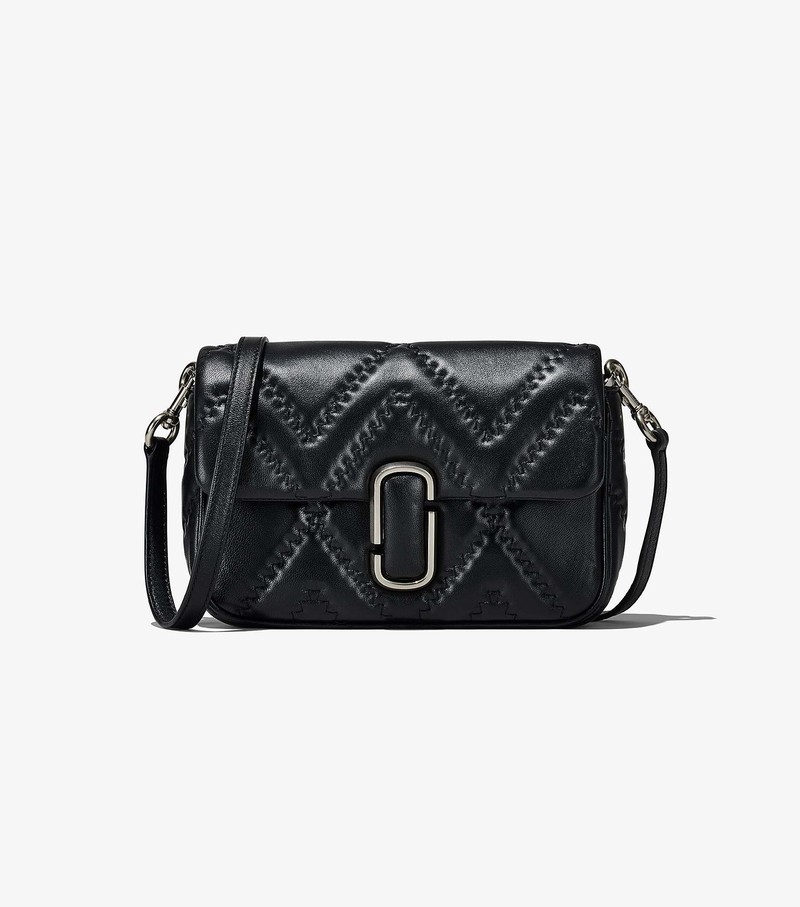 Torba Crossbody Damskie Marc Jacobs Pikowana Skórzane J Marc Czarne | 58QZDKFUR