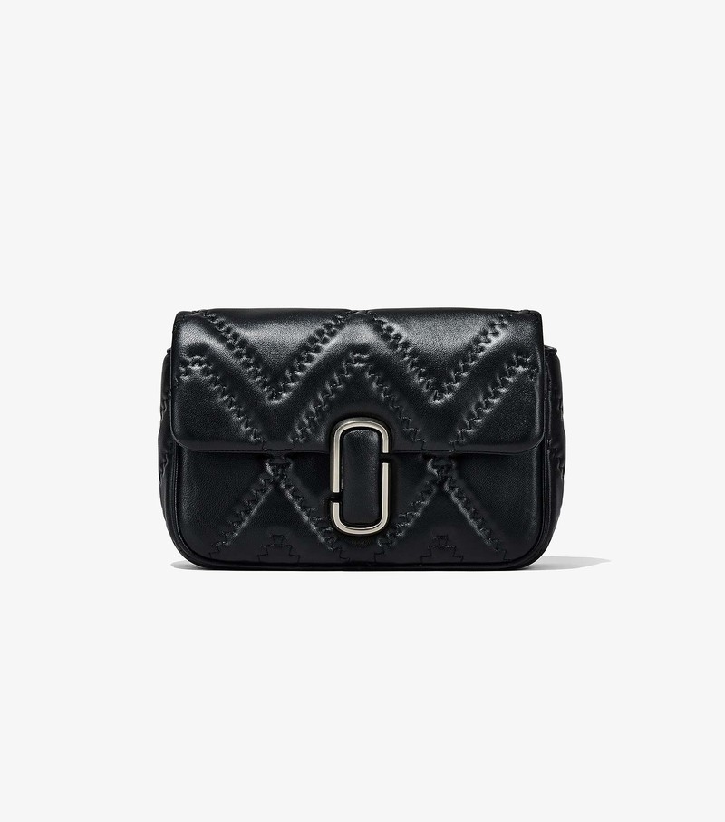 Torba Crossbody Damskie Marc Jacobs Pikowana Skórzane J Marc Czarne | 58QZDKFUR