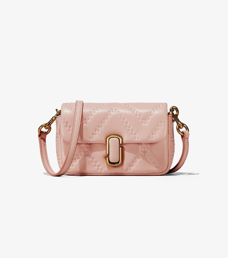 Torba Crossbody Damskie Marc Jacobs Pikowana Skórzane J Marc Mini Różowe | 60BGMLDIV