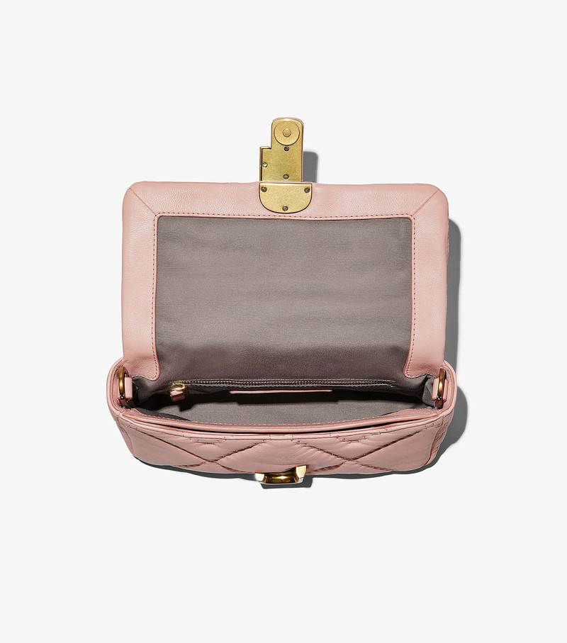 Torba Crossbody Damskie Marc Jacobs Pikowana Skórzane J Marc Różowe | 62EXSJKLV