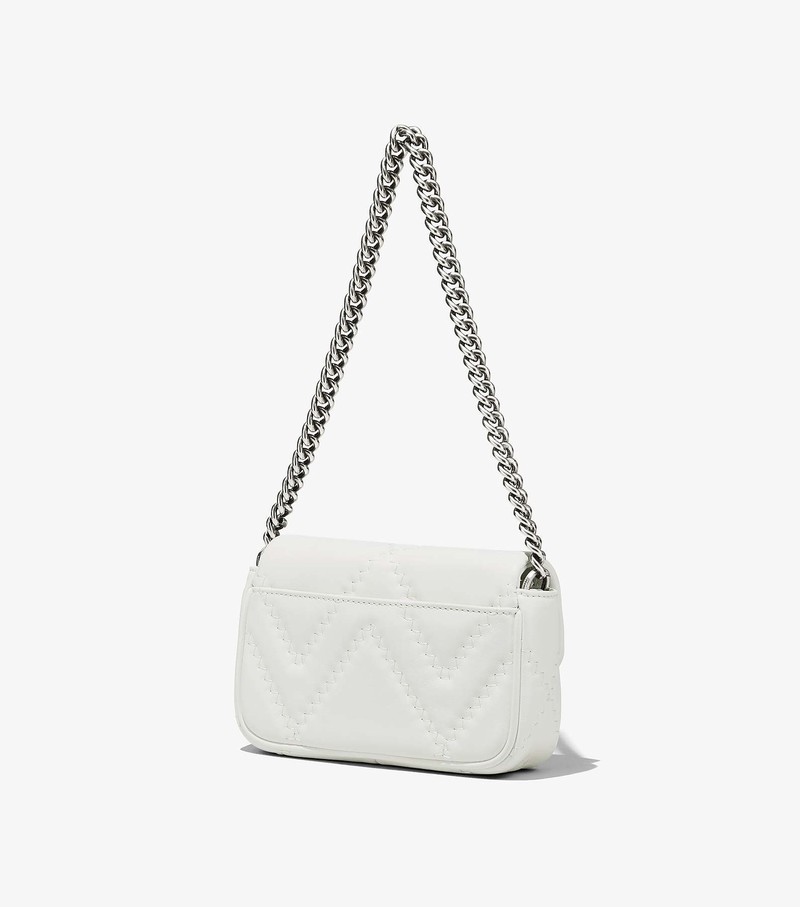 Torba Crossbody Damskie Marc Jacobs Pikowana Skórzane J Marc Mini Białe | 94WGVIFZX