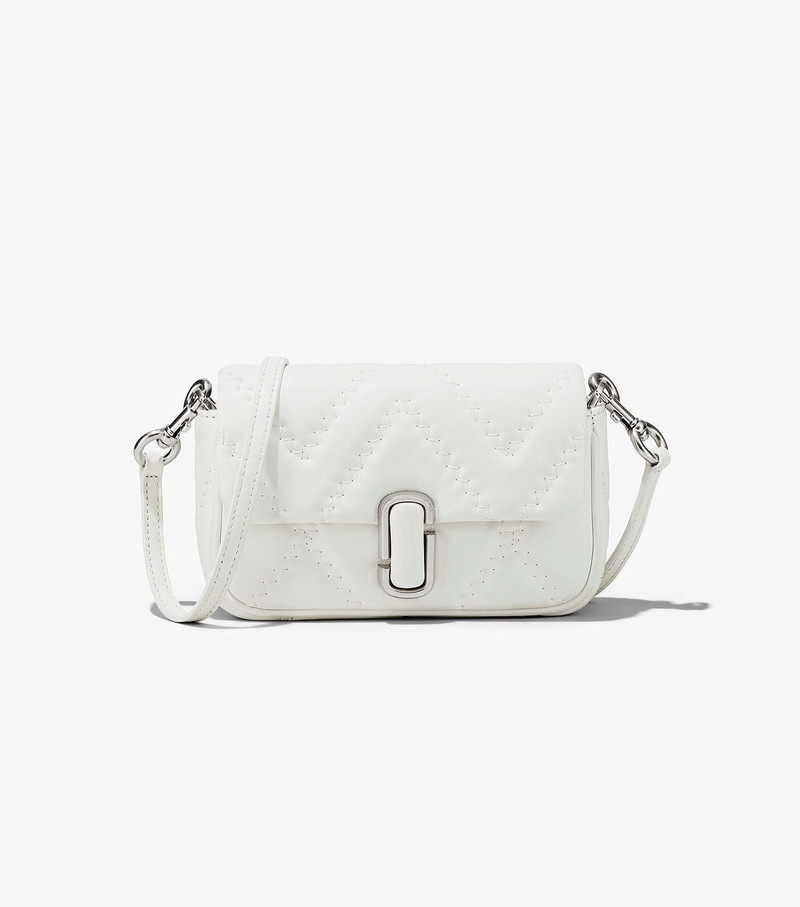 Torba Crossbody Damskie Marc Jacobs Pikowana Skórzane J Marc Mini Białe | 94WGVIFZX