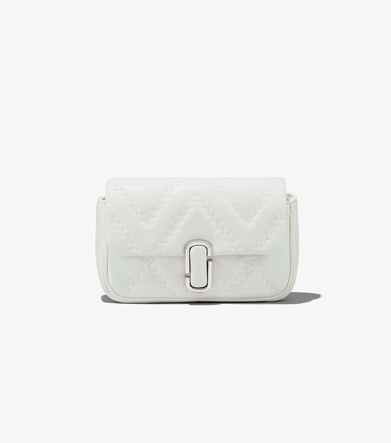 Torba Crossbody Damskie Marc Jacobs Pikowana Skórzane J Marc Mini Białe | 94WGVIFZX