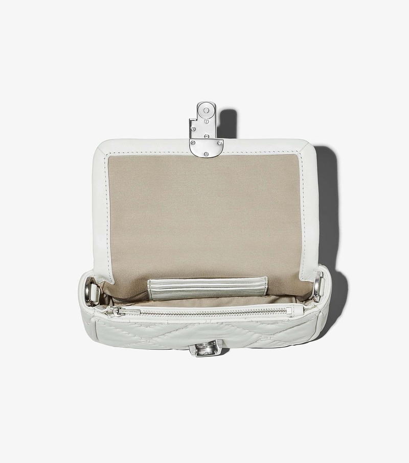 Torba Crossbody Damskie Marc Jacobs Pikowana Skórzane J Marc Mini Białe | 94WGVIFZX