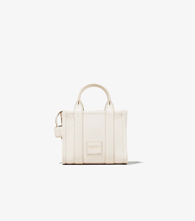 Torba Crossbody Damskie Marc Jacobs Skórzane Micro Białe | 28ELPUADK