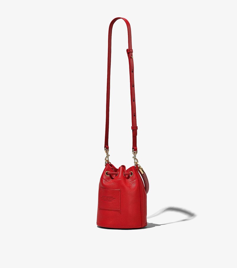 Torba Crossbody Damskie Marc Jacobs Skórzane Czerwone | 30HLFDBKI