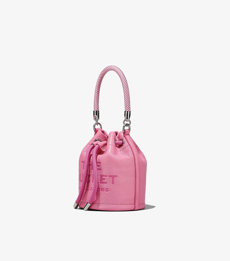 Torba Crossbody Damskie Marc Jacobs Skórzane Micro Różowe | 91FAKYNWT