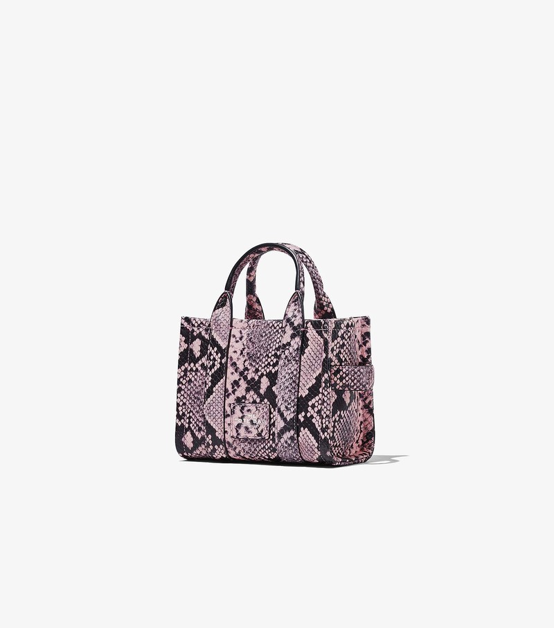 Torba Crossbody Damskie Marc Jacobs Snake-Embossed Micro Różowe Czarne | 08TPJGCSR