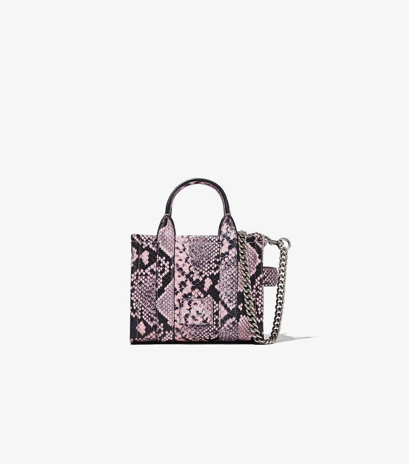 Torba Crossbody Damskie Marc Jacobs Snake-Embossed Micro Różowe Czarne | 08TPJGCSR