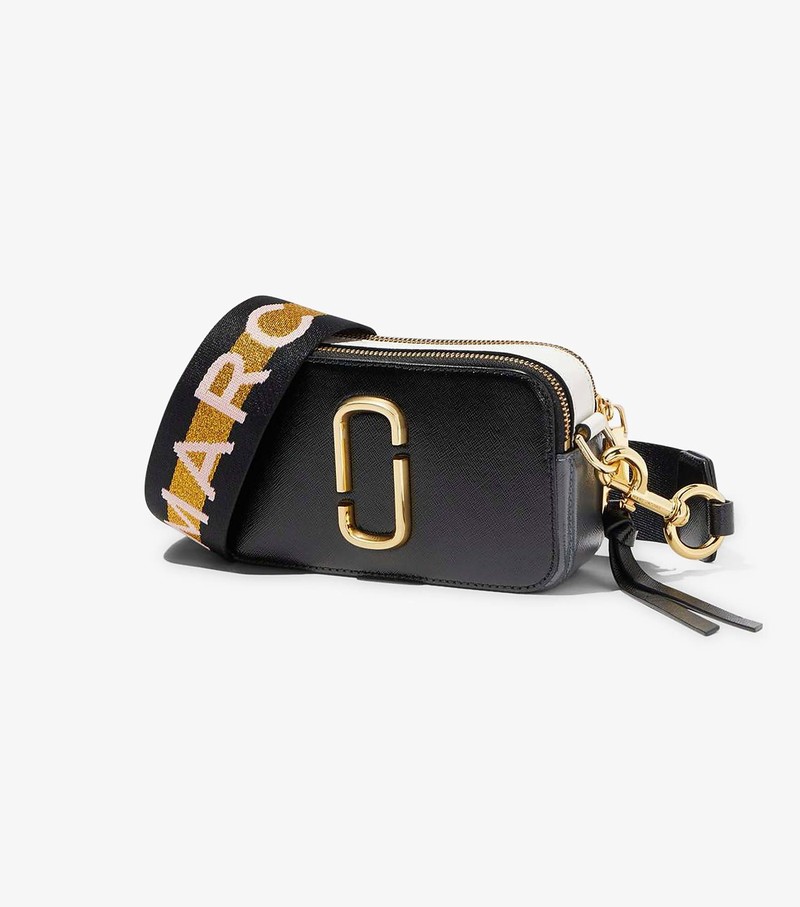 Torba Crossbody Damskie Marc Jacobs Snapshot Czarne | 64GHAVZWX