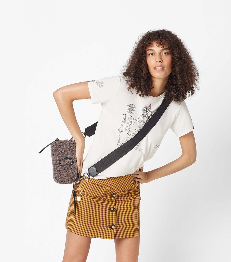 Torba Crossbody Damskie Marc Jacobs Snapshot Teddy Szare | 64IEYFNZK