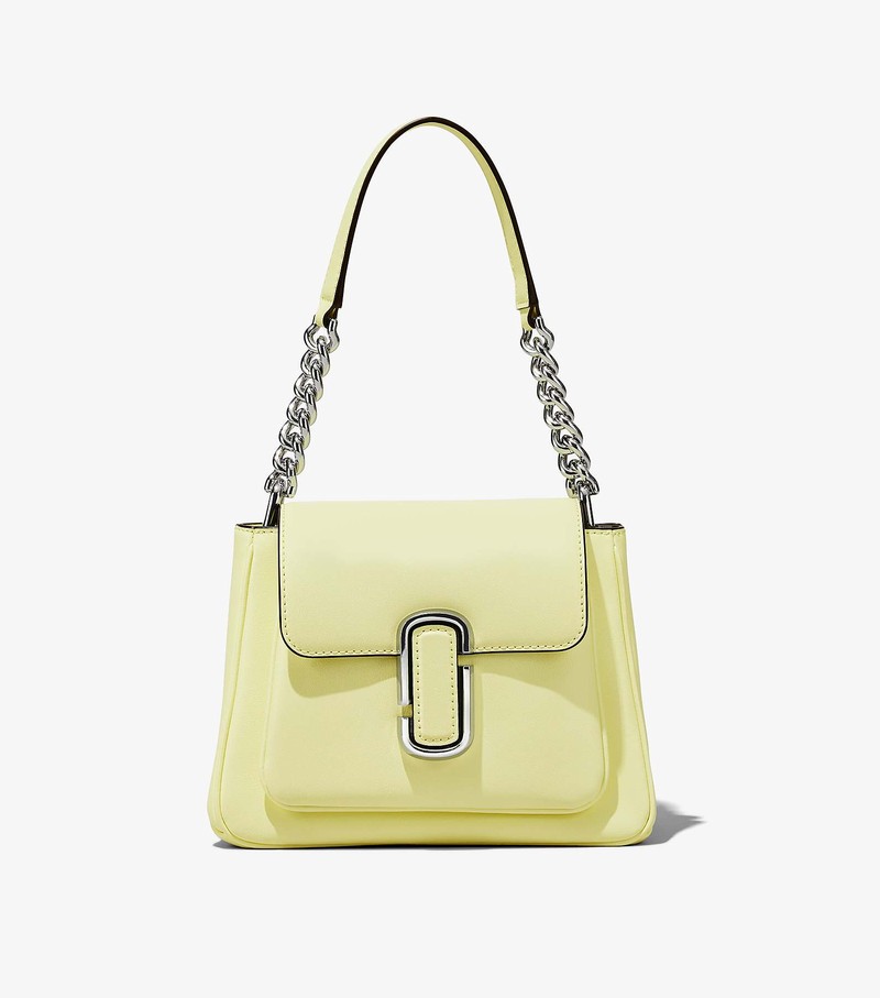 Torba Satchel Damskie Marc Jacobs J Marc Chain Mini Żółte | 18IKTQRFD