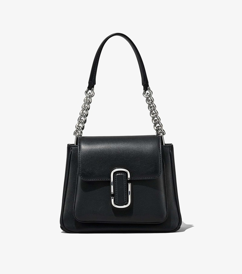 Torba Satchel Damskie Marc Jacobs J Marc Chain Mini Czarne | 79VLOIJZS