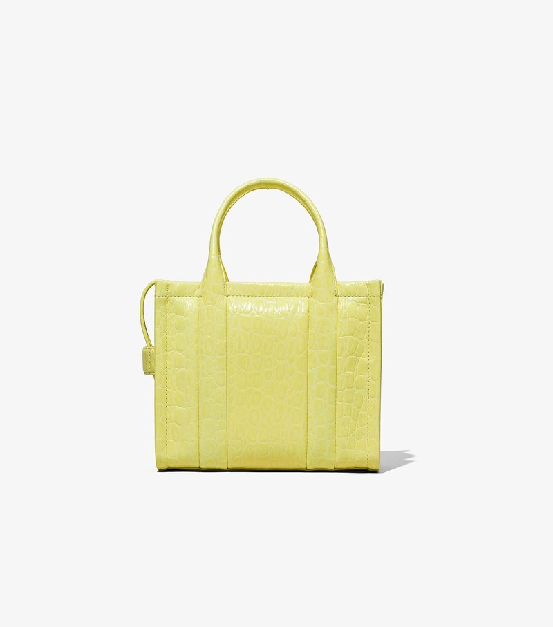 Torby Tote Damskie Marc Jacobs Croc-Embossed Mini Żółte | 75YRZJDKT