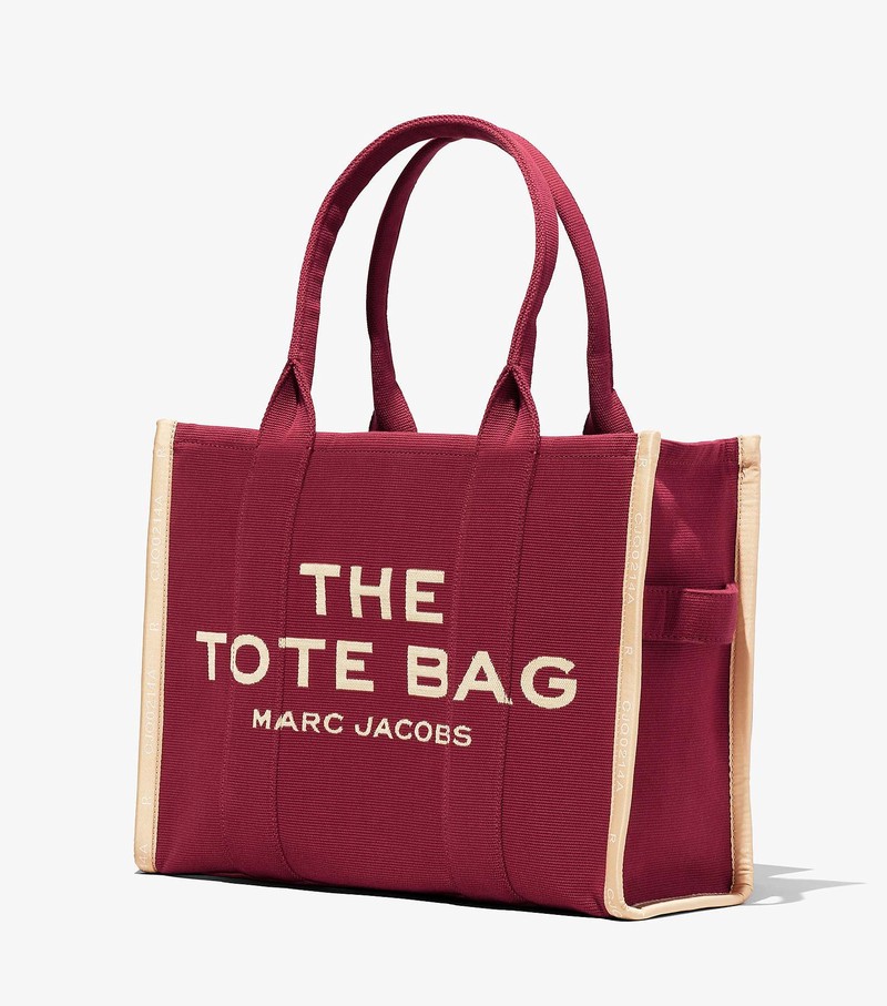 Torby Tote Damskie Marc Jacobs Jacquard Large Czerwone | 98AMLGNER