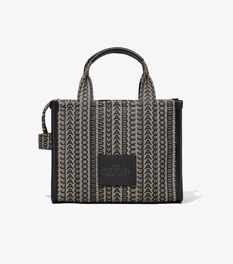 Torby Tote Damskie Marc Jacobs Monogram Mini Czarne Szare | 56ALBQXDK