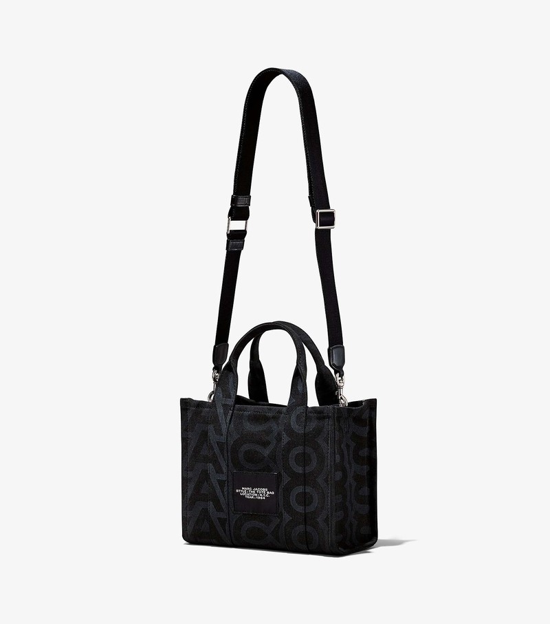 Torby Tote Damskie Marc Jacobs Outline Monogram Mini Czarne | 71WUTOALG