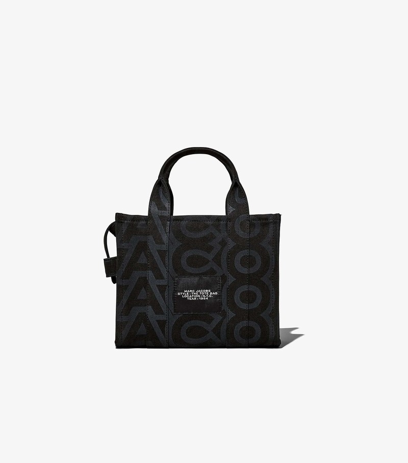 Torby Tote Damskie Marc Jacobs Outline Monogram Mini Czarne | 71WUTOALG