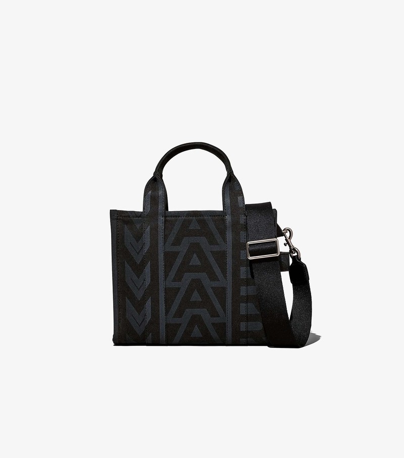 Torby Tote Damskie Marc Jacobs Outline Monogram Mini Czarne | 71WUTOALG