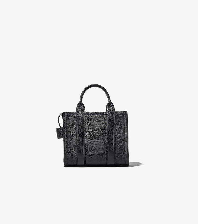 Torby Tote Damskie Marc Jacobs Skórzane Micro Czarne | 04BQDWSTX