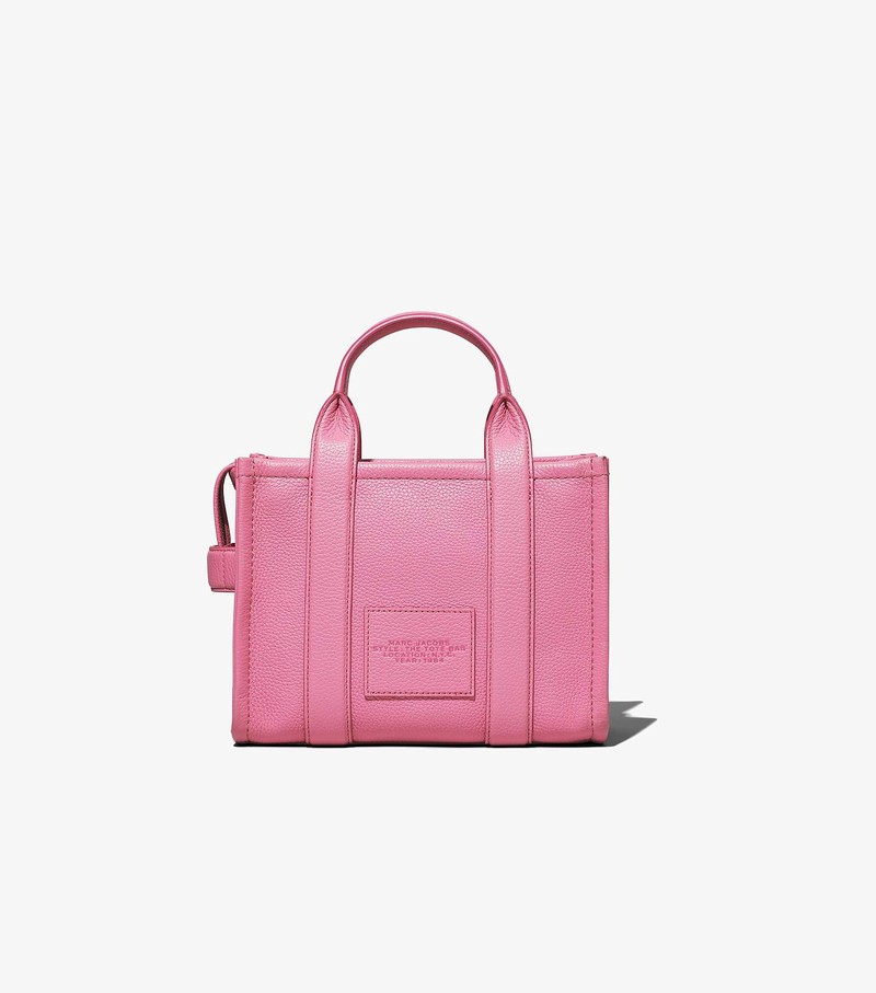 Torby Tote Damskie Marc Jacobs Skórzane Mini Różowe | 04QMBZPHE