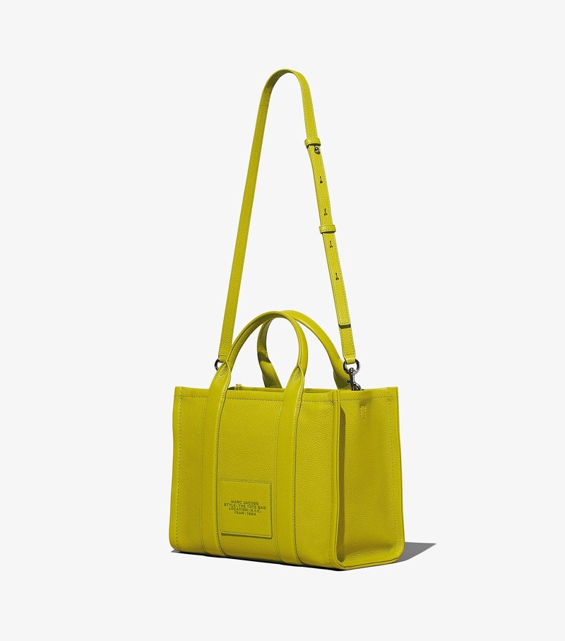 Torby Tote Damskie Marc Jacobs Skórzane Medium Zielone | 06JXUKOML