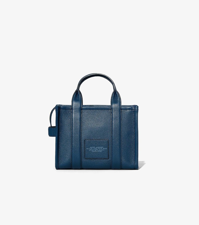 Torby Tote Damskie Marc Jacobs Skórzane Mini Granatowe | 13IFWCUVE