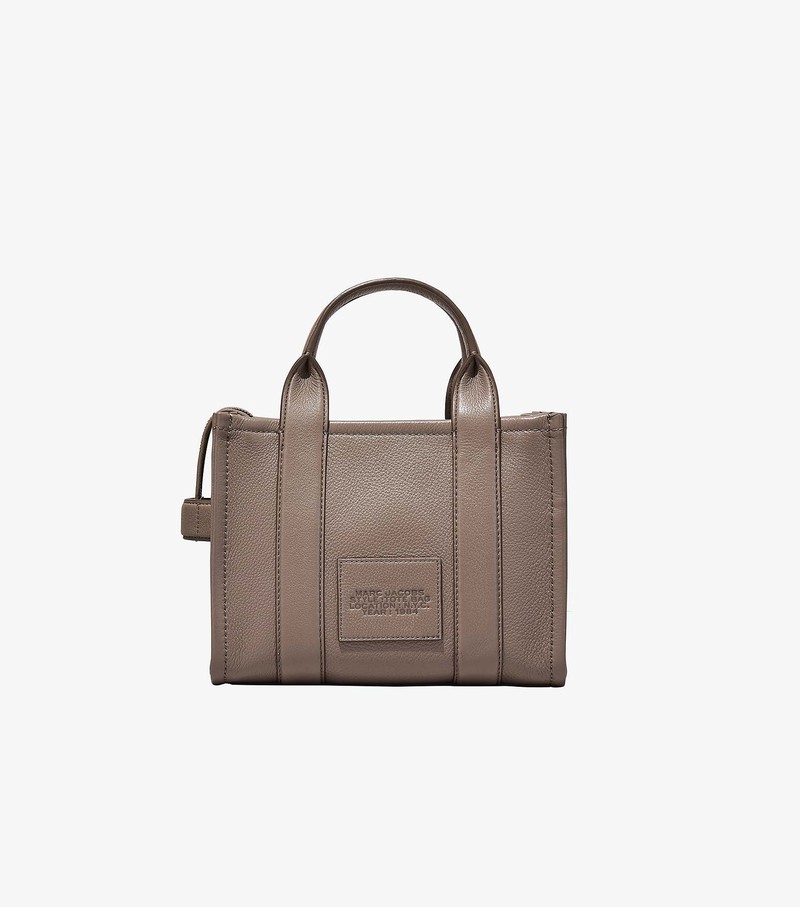 Torby Tote Damskie Marc Jacobs Skórzane Mini Szare | 21BDHMQNZ