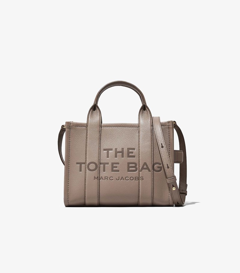 Torby Tote Damskie Marc Jacobs Skórzane Mini Szare | 21BDHMQNZ