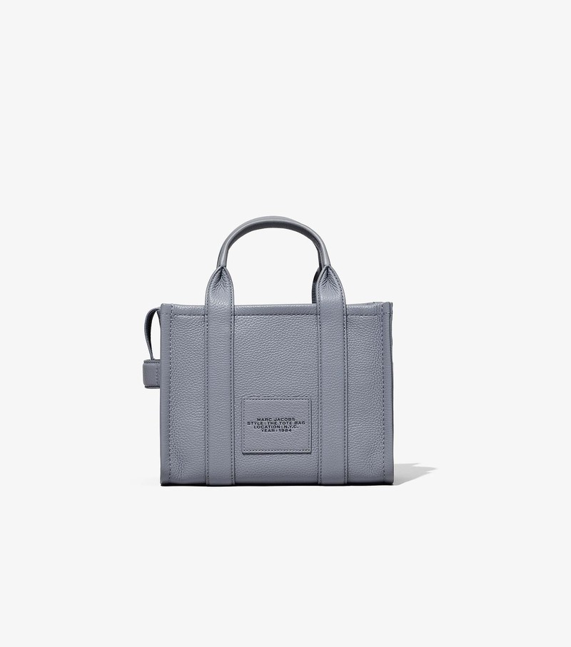 Torby Tote Damskie Marc Jacobs Skórzane Mini Szare | 40FNERSZG