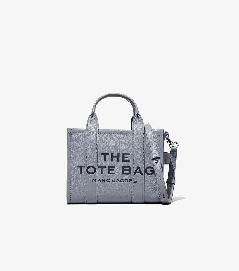 Torby Tote Damskie Marc Jacobs Skórzane Mini Szare | 40FNERSZG