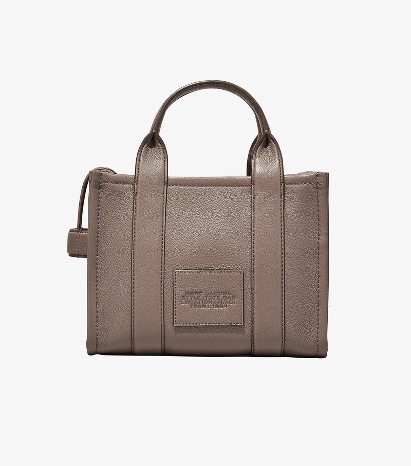 Torby Tote Damskie Marc Jacobs Skórzane Medium Szare | 51OLEBMSY