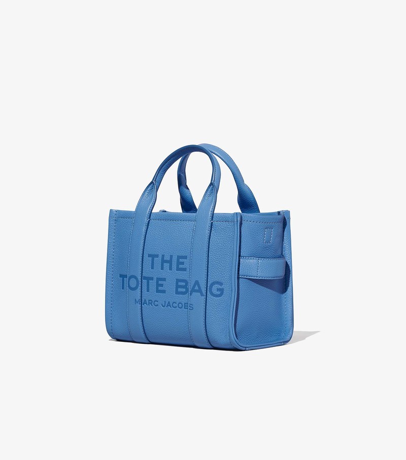 Torby Tote Damskie Marc Jacobs Skórzane Mini Niebieskie | 75IJVGKOE