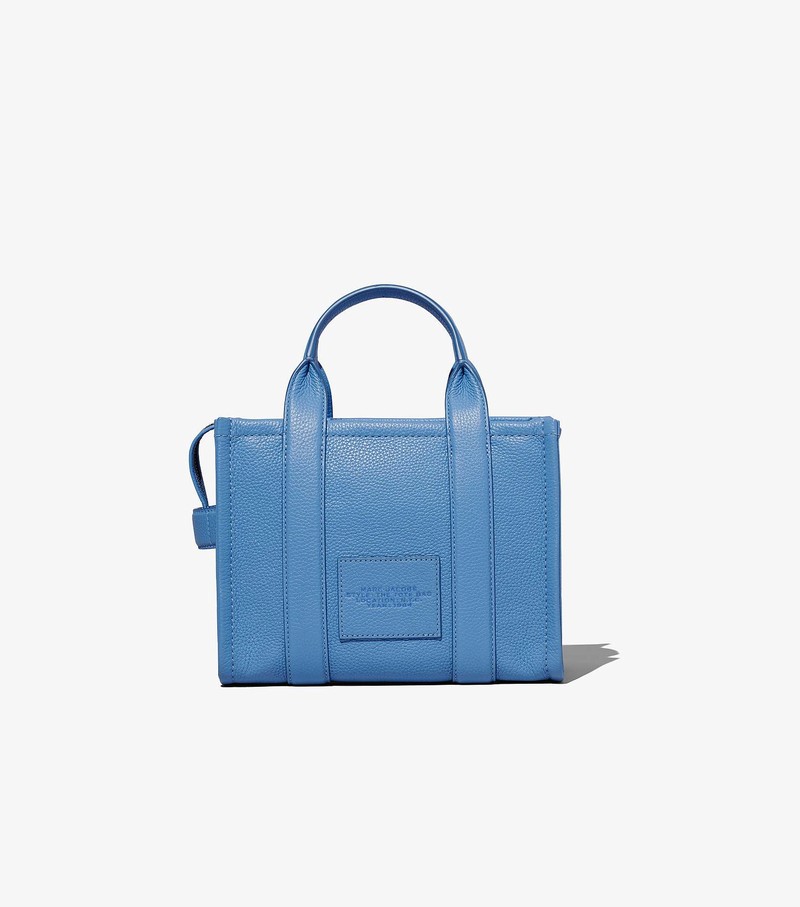 Torby Tote Damskie Marc Jacobs Skórzane Mini Niebieskie | 75IJVGKOE