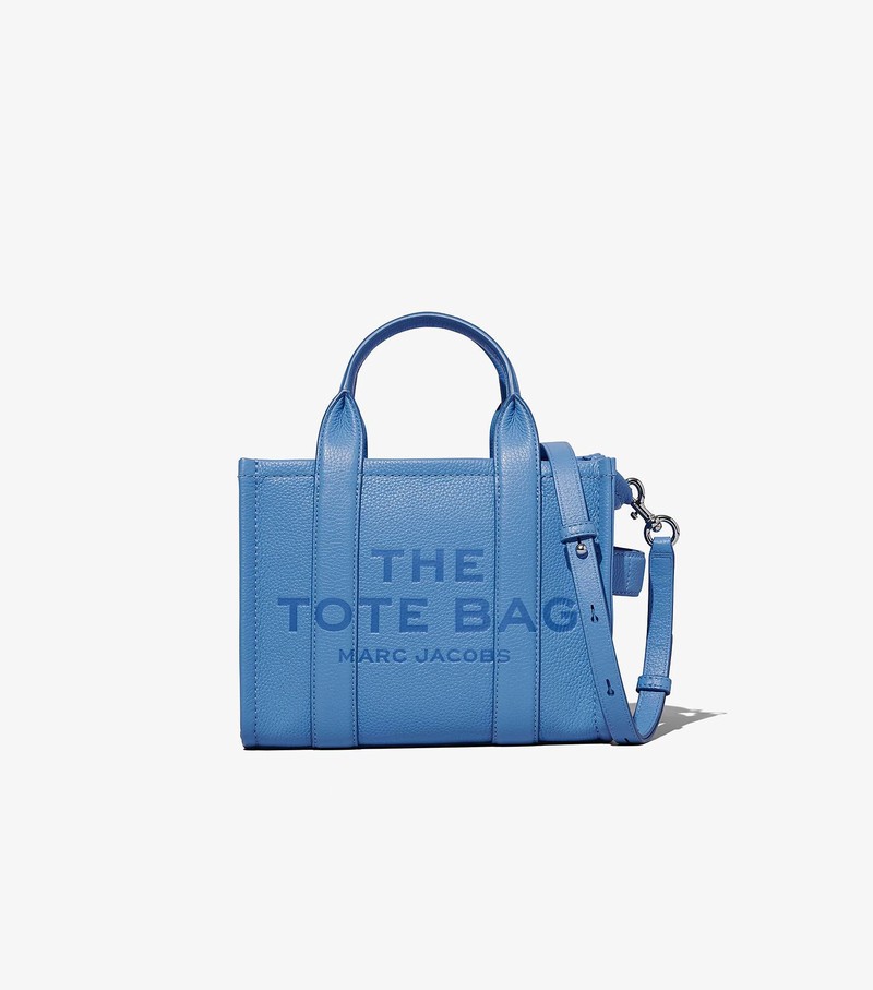 Torby Tote Damskie Marc Jacobs Skórzane Mini Niebieskie | 75IJVGKOE