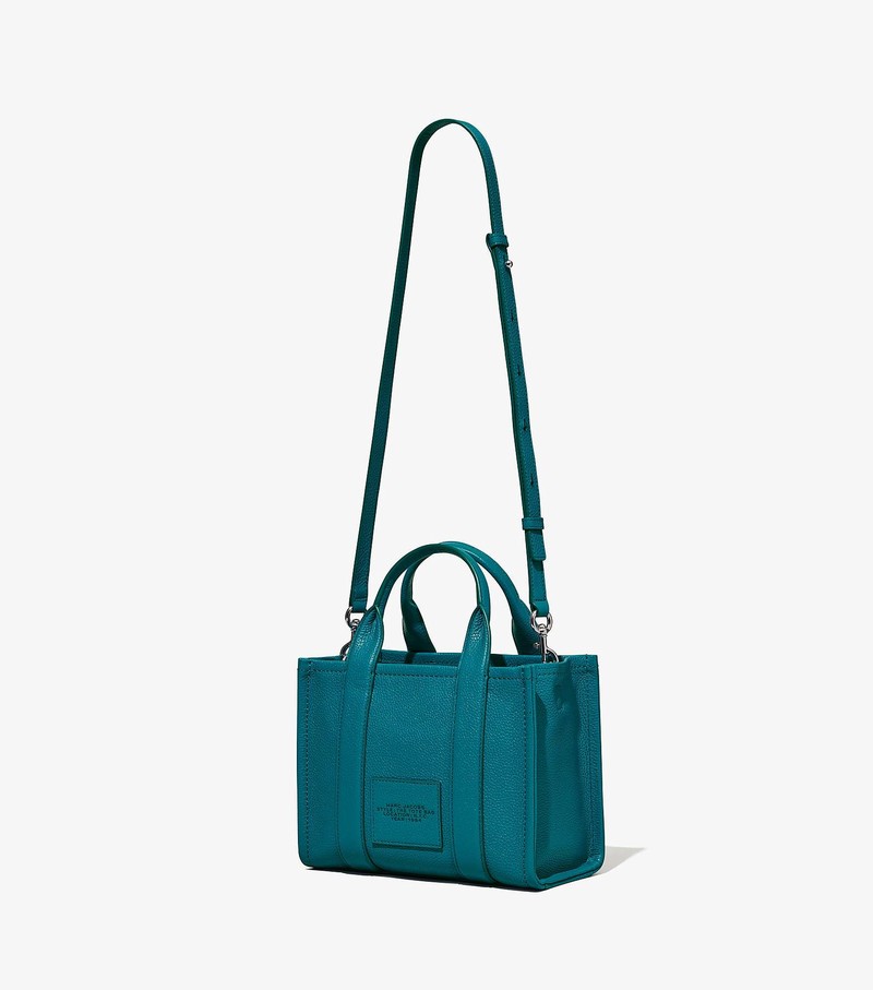 Torby Tote Damskie Marc Jacobs Skórzane Mini Niebieskie | 90SOJBXKH