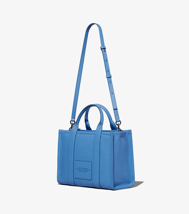 Torby Tote Damskie Marc Jacobs Skórzane Medium Niebieskie | 93DOVYIXJ