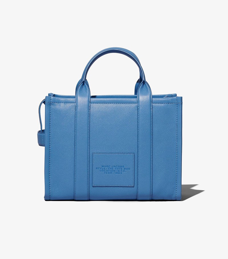 Torby Tote Damskie Marc Jacobs Skórzane Medium Niebieskie | 93DOVYIXJ