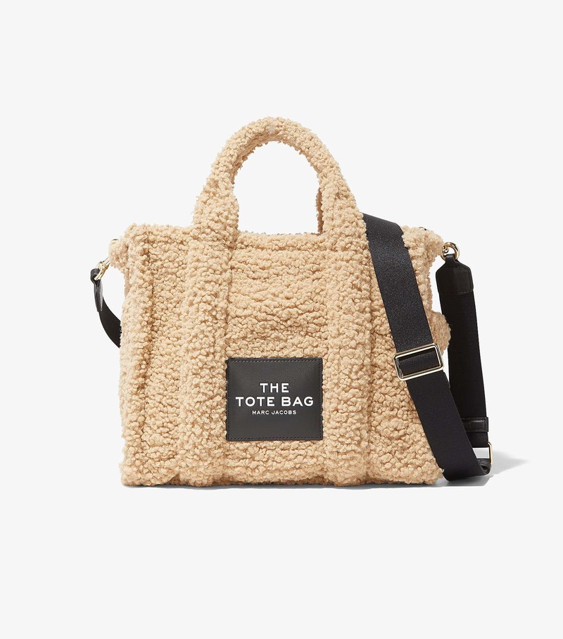 Torby Tote Damskie Marc Jacobs Teddy Medium Beżowe | 54WIBDKPR