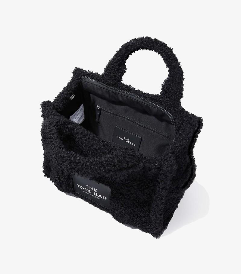 Torby Tote Damskie Marc Jacobs Teddy Medium Czarne | 90ETGQSKF