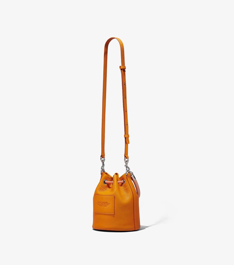 Torebka Bucket Bag Damskie Marc Jacobs Skórzane Pomarańczowe | 53AKYOTRB