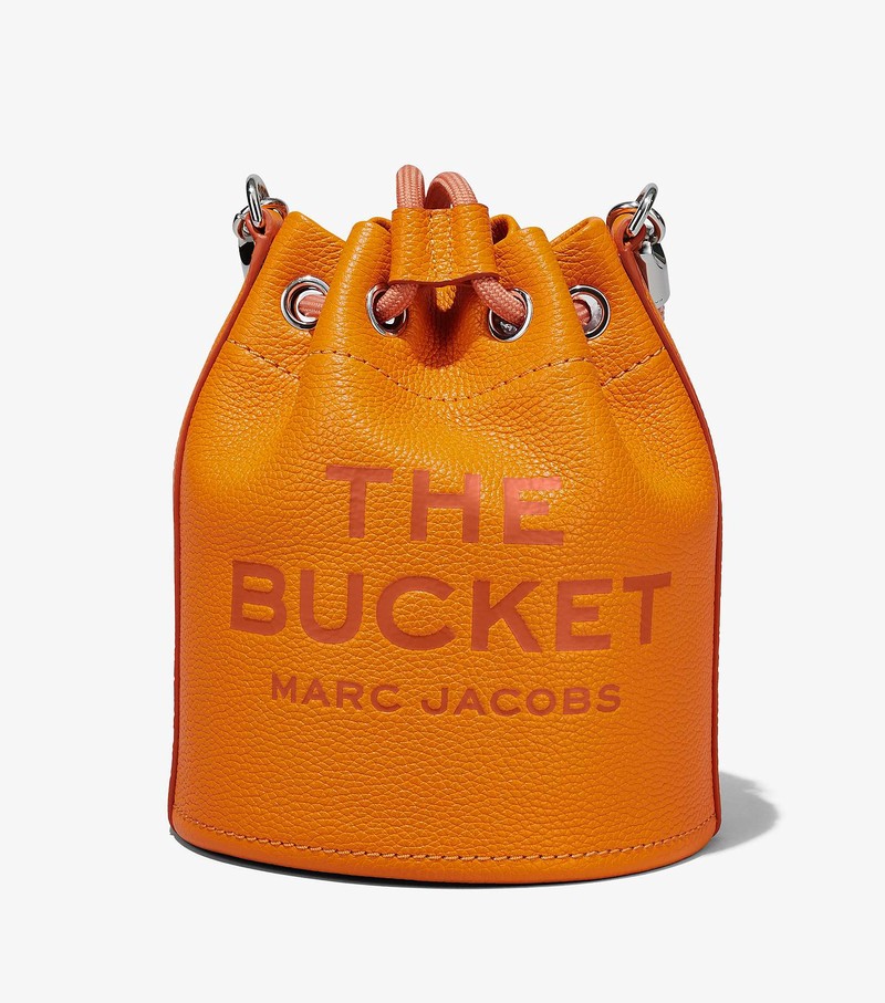 Torebka Bucket Bag Damskie Marc Jacobs Skórzane Pomarańczowe | 53AKYOTRB