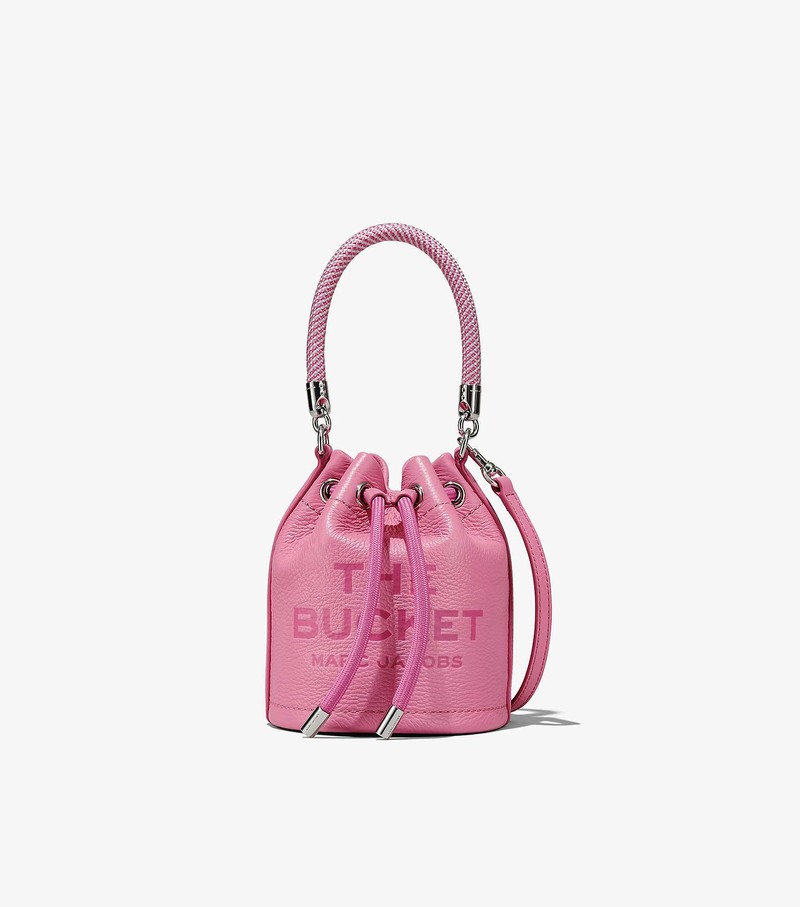 Torebka Bucket Bag Damskie Marc Jacobs Skórzane Micro Różowe | 75YARTEHD