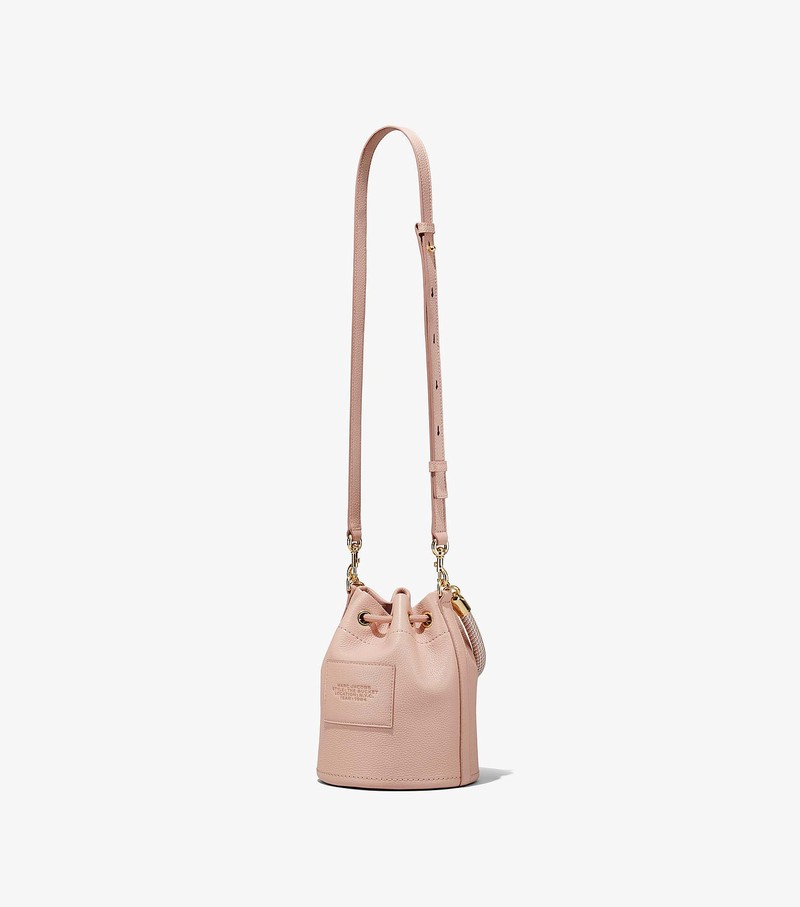 Torebka Bucket Bag Damskie Marc Jacobs Skórzane Różowe | 82FPXVYDG